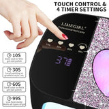 LIMEGIRL UV LED Nail Lamp Kit for Gel Polish Professional Fast Curing Dryer Light Set with