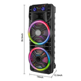 2800W Dual 12" Bluetooth Speaker Karaoke Portable Heavy Bass Sound System Party