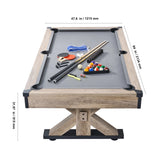 VEVOR 7ft 3-in-1 Billiards Table Combo Set Multi Game Table w/ Dining Pool
