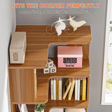 Tribesigns 6 Tier Corner Bookshelf, 64.96 Inch Tall Industrial Corner Bookcase