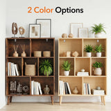 JHK 3 Tier Bookshelf Wooden 7 Cube Storage Organizer Display Bookcase Open Standing Shelf
