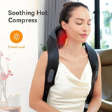 Cordless Neck Shoulder Massager with Heat for Pain Relief Deep Tissue