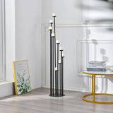 Set of 4 Floor Candle Holders,9 Arm Candle Holder for Fireplace Decoration