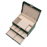 for Men Women PU Leather Watch Storage Boxes with Glass Lid and Pillow