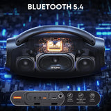 W-KING 330W Peak Wireless Boom Box Large Bluetooth Speaker 7.5", Outdoor