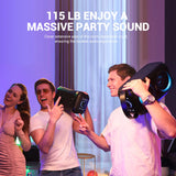 W-KING T9-2 80W RMS Party Portable Speakers Bluetooth Wireless Boombox with 4 Drivers (2*4.04'' Woofer), Huge 105dB