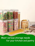 42pcs Sealed food storage containers with LIDS plastic kitchen pantry, dry cargo jars of lactose,