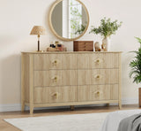 Dresser for Bedroom w/ 6 Drawers, 54" Extra Wide Modern Chest of Drawers