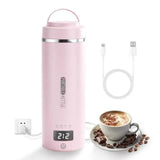 Portable Travel Electric Kettle with Plug-in Boiling and Keeps Warm via USB