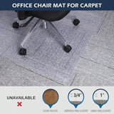 Chair Mat for Carpet 46" x 60" Office Chair Mat for Carpeted Floors Heavy Duty Vinyl Floor Mat