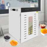 20-Trays Stainless Steel Food Dryer,110V Silver Rectangular Food Dehydrator 46*40*60cm