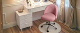 Furniwell Office Chair Armless Cute Desk Chair Modern Adjustable Swivel Vanity Task Computer Chair Home