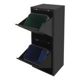 15 Gallons Tilt Out Trash Bin Waste and Recycling Cabinet with 2 Buckets