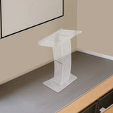 Acrylic Podium Modern Clear Lectern 7.8mm Thick with Storage Shelf for Conference Wedding