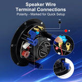STUDIOFINIX 4 Inch Bluetooth Ceiling Speakers, 160W 2-Way, Wired Surround Sound, Flush Mount,