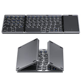 Foldable Keyboard Russian with Touchpad Portable Mini Bluetooth Wireless Folding Keyboard