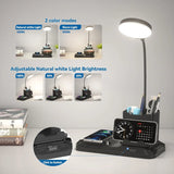 4 In 1 Desk Lamp With Wireless Charger 360 Rotating Gooseneck For Room