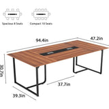 8ft Large Conference Table with Grommet, Stability Features, Ideal for Meetings