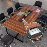 8ft Large Conference Table with Grommet, Stability Features, Ideal for Meetings