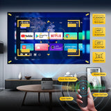 Portable Smart Movie Projector with LED Lighting BT5.0 Bulit-in More App
