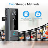 Smart Video Doorbell: PIR Motion Sensor, Two-Way Intercom, Night Vision, Wireless