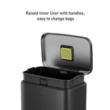 13.2 Gal Kitchen Step Trash Can with Soft Close Lid, Stainless Steel Recycling Bin