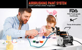 SucceBuy Professional Dual-Action Airbrush Kit 120W Electric Spray Gun Air Brush Painting