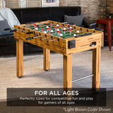48in Foosball Table for Kids and Adults with 2 Balls, 2 Cup Holders