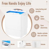 Apartment/Dorm/RV Use, Plastic, White+Blue, 17.6Lbs Compact Energy-Saving Portable