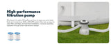 JOYFY Round Above Ground Pool 12ft/10ft/15ft Outdoor with Filter Pump