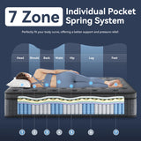 King Hybrid Mattress with Excellent Support, Relieve Back Pain, Pocket Spring