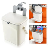 Universal Car Trash Bin With Lid, Phone Holder And Hanging Hook – Waterproof