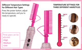GOIPLE 2 in1 Electric Hot Comb Hair Straightener Brush Fast Heating Flat Iron Styling Brush Wig Kit with