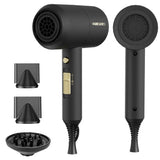 Portable Ionic Hair Dryer with Diffuser for All Hair Types - Low Noise