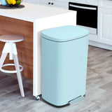 Trash Can, Brushed Stainless Steel Kitchen Trash Can with Soft-close Lid