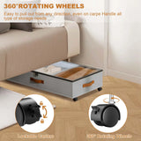 2-Pack Underbed Storage Containers Foldable W/ Wheels for Clothes Shoes