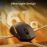 Wireless Mechanical Keyboard and 4800 DPI RGB Gaming Mouse with 61G Lightweight