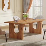 Tribesigns Modern Dining Table for 6 to 8 People, 71" Large Kitchen Dining Table with Wood
