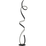 Modern Ribbon LED Floor Lamp with On-Off Switch, Matte Black Finish, Suitable for Living Room