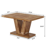 Tribesigns 47-Inch Dining Table for 4-6, White Kitchen Dinner Table