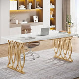 Executive Desk,Large Computer Desk, Modern Office Desk Conference Table Meeting Room Table
