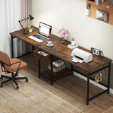 Tribesigns 78.74’’ Two Person Desk with 2 Drawers, Long Double Computer Desk