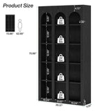 Tribesigns 70.87" Bookshelf, 5-Tier Arched Display Bookcase with Open Storage Shelves,