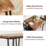 Dining Table for 2, Small Square kitchen Dinner Table Set for 2,Space Saving Wood