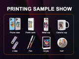 US/EU Stock A3 XP600 UV Printer A4 L805 UV Flatbed Printing Machine For Pen Metal Wood Acrylic UV DTF Printer UV Sticker Printer