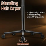 Salon and home use hooded hair dryer with adjustable height, stainless steel construction,