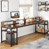Tribesigns 78.74 Inches Extra Long Two-Person Desk, Double Computer Desk