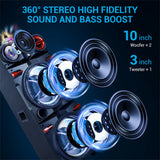 9000W Portable Bluetooth Speaker Heavy Bass Sound System, Rechargeable