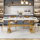 Tribesigns 63-Inch Rectangular Dining Table for 4 to 6, Modern Kitchen Table