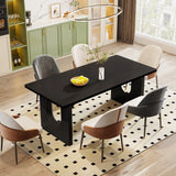 Tribesigns Modern Dining Table for 6 to 8 People, 71" Large Kitchen Dining Table with Wood
